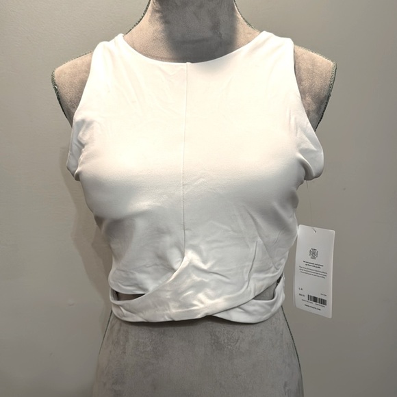 Athleta conscious white cut out crop tank D DD NWT L - Picture 2 of 11